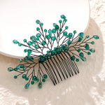 Load image into Gallery viewer, Miallo Exquisite handmade green crystal hair comb vintage Wedding Bride Accessories For Women HS-J6471
