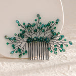 Load image into Gallery viewer, Miallo Exquisite handmade green crystal hair comb vintage Wedding Bride Accessories For Women HS-J6471
