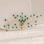 Load image into Gallery viewer, Miallo Simple Fashion Hair Comb Green Crystal Bead Hair Accessories HS-J6646
