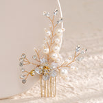 Load image into Gallery viewer, Miallo Exquisite Rhinestone Flower Pearl Hair Comb Fashion Gorgeous Crystal Hair Accessories For Wedding HS-J4412
