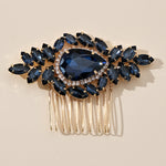 Load image into Gallery viewer, Miallo Luxury Fashion Handmade Wedding Party Hair Accessories Blue Color Crystal Bridal Hair Comb For Women And Girls HS-J7076GBLUE
