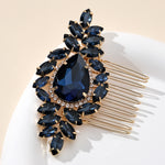 Load image into Gallery viewer, Miallo Luxury Fashion Handmade Wedding Party Hair Accessories Blue Color Crystal Bridal Hair Comb For Women And Girls HS-J7076GBLUE

