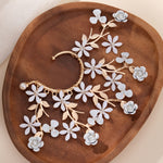 Load image into Gallery viewer, Miallo Delicate Handmade Rose Flower Branch Vine Leaf Elf Tassel Earrings Fashion Shiny Crystal Pearl Ear Jewelry ERS-J4283G
