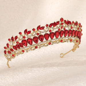 Miallo New Bridal Jewelry Exquisite Handmade Crystal Beaded Wedding Crown For Queen Dress Accessories Tiaras Prom Pageant in Christmas TS-J3208