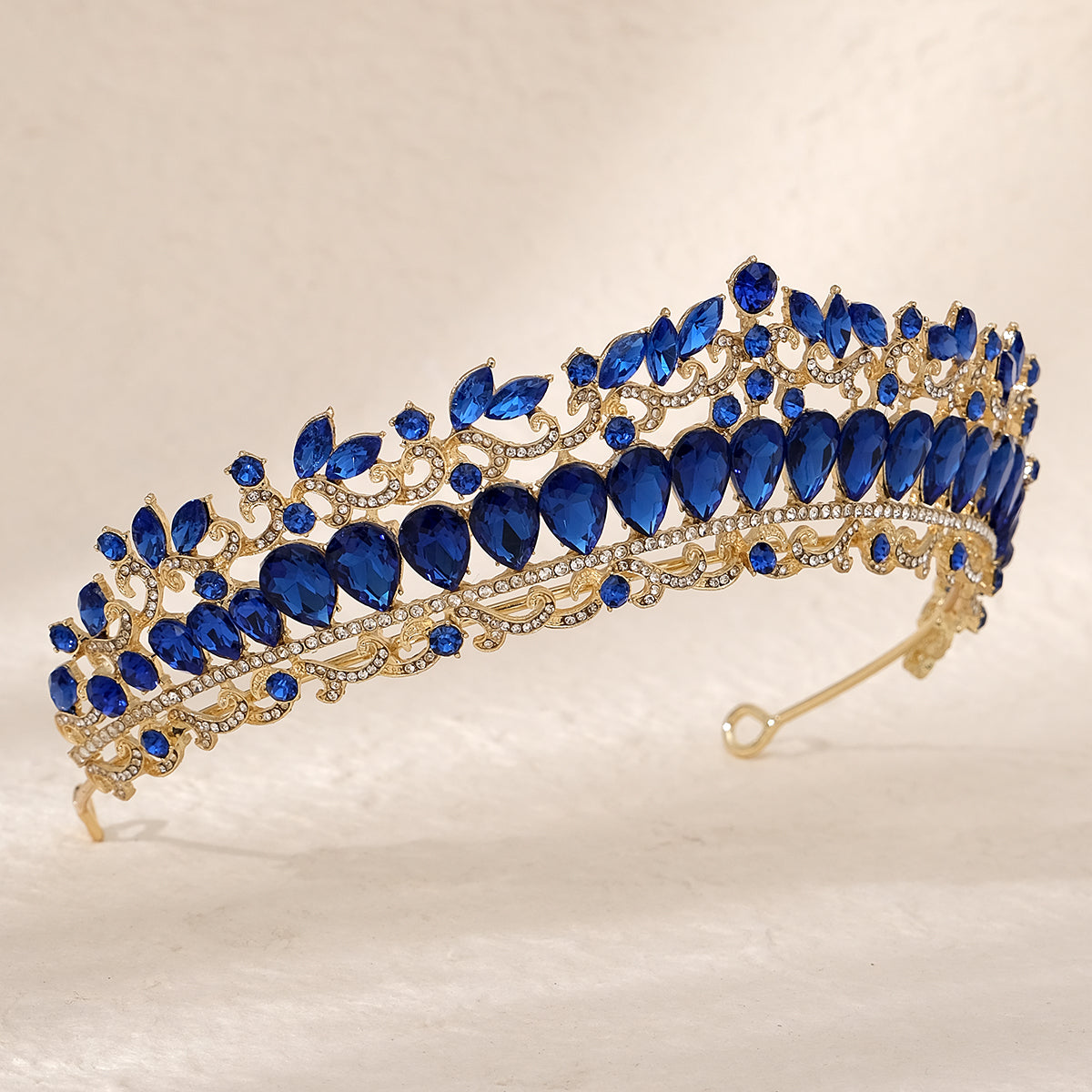 Miallo New Bridal Jewelry Exquisite Handmade Crystal Beaded Wedding Crown For Queen Dress Accessories Tiaras Prom Pageant in Christmas TS-J3208