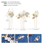 Load image into Gallery viewer, Miallo Delicate Rhinestone White Porcelain Flower Hairpins Sticks Styling Pins Wedding Bridal U Shaped Hair Fork HS-J7021G
