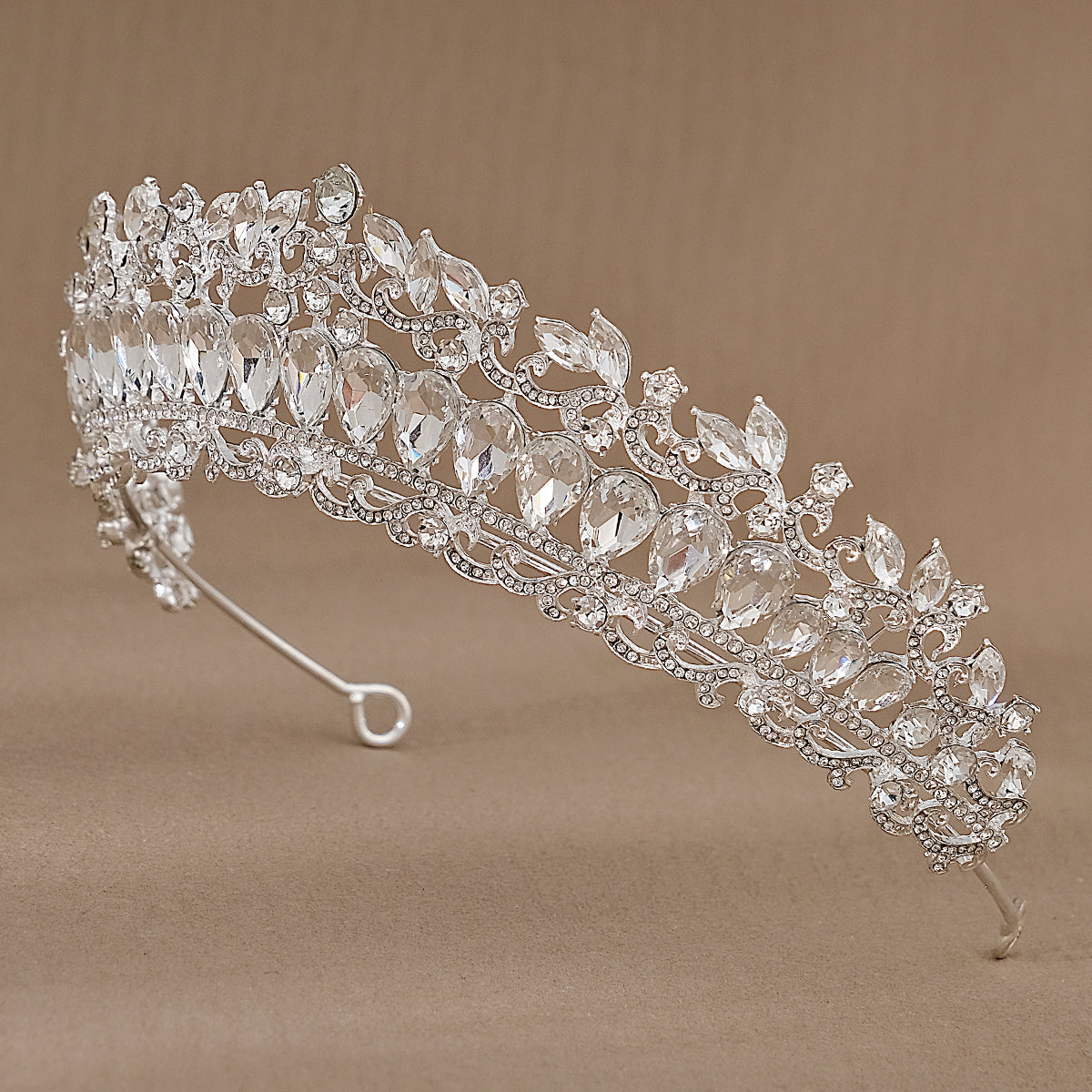 Miallo New Bridal Jewelry Exquisite Handmade Crystal Beaded Wedding Crown For Queen Dress Accessories Tiaras Prom Pageant in Christmas TS-J3208