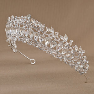 Miallo New Bridal Jewelry Exquisite Handmade Crystal Beaded Wedding Crown For Queen Dress Accessories Tiaras Prom Pageant in Christmas TS-J3208