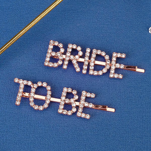 Miallo Exquisite Fashion Letter Rhinestone Hair Jewelry Simple Shiny And Hair Clips Elegant Bride Wedding &nbsp;Hair Accessories HS-J6684