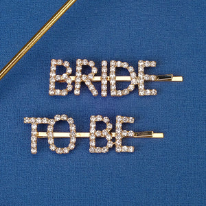 Miallo Exquisite Fashion Letter Rhinestone Hair Jewelry Simple Shiny And Hair Clips Elegant Bride Wedding &nbsp;Hair Accessories HS-J6684
