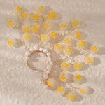 Load image into Gallery viewer, Miallo New Creative Style Yellow Resin Flower Earrings Wedding Bride Crystal Bead Elegant Handmade Ear Accessories For Women And Girls ERS-J4266G
