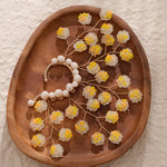 Load image into Gallery viewer, Miallo New Creative Style Yellow Resin Flower Earrings Wedding Bride Crystal Bead Elegant Handmade Ear Accessories For Women And Girls ERS-J4266G

