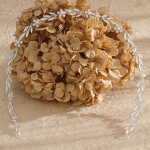 Miallo Elegant Pearl Rhinestone Leaf Hair Band Bridal Fashion Flower Hair Accessories For Girls Birthday Gift HS-J4694