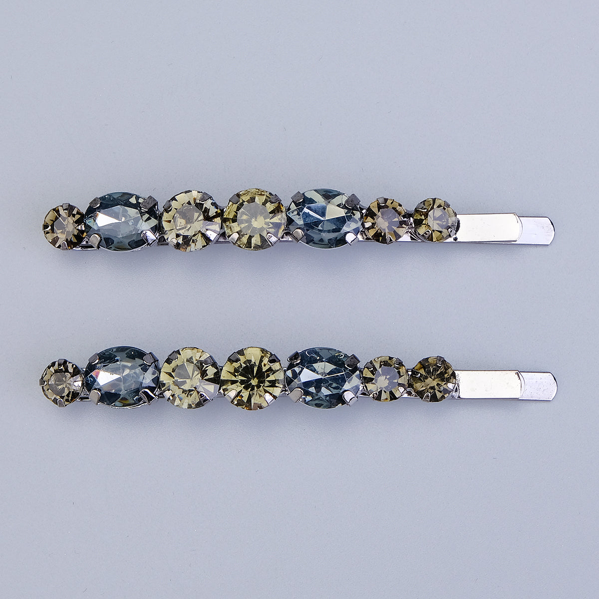 Miallo New Simple Style Hair Clip Black Silver Women Rhinestone Barrette (2pcs/pack) &nbsp;Daily Shiny Hair Accessories HS-J3052