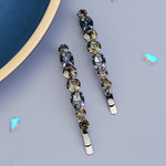 Load image into Gallery viewer, Miallo New Simple Style Hair Clip Black Silver Women Rhinestone Barrette (2pcs/pack) &nbsp;Daily Shiny Hair Accessories HS-J3052

