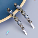 Load image into Gallery viewer, Miallo New Simple Style Hair Clip Black Silver Women Rhinestone Barrette (2pcs/pack) &nbsp;Daily Shiny Hair Accessories HS-J3052
