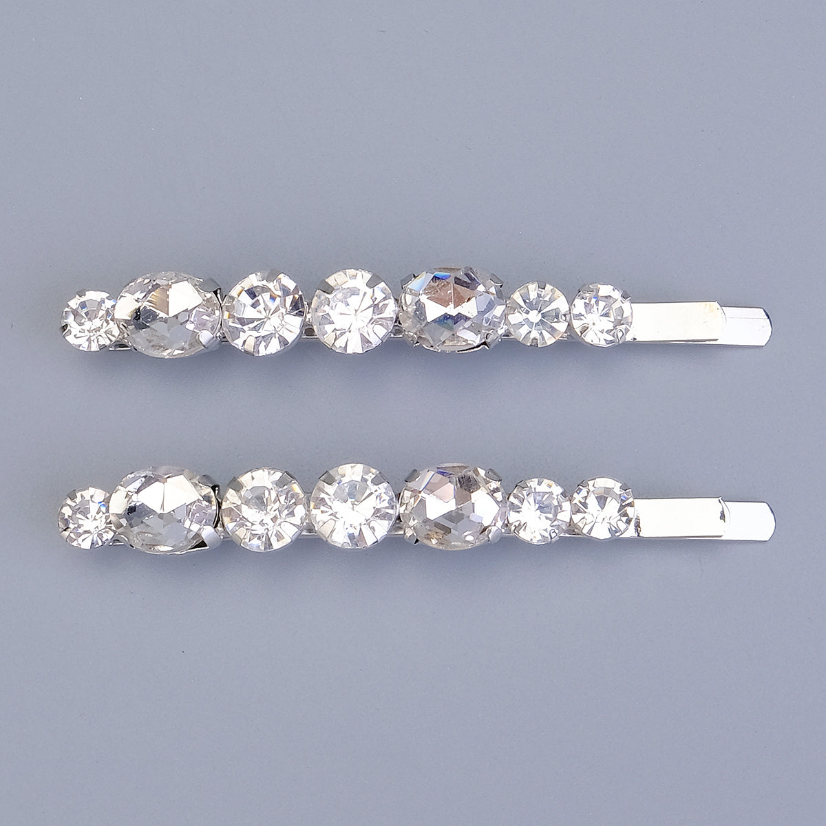 Miallo New Simple Style Hair Clip Black Silver Women Rhinestone Barrette (2pcs/pack) &nbsp;Daily Shiny Hair Accessories HS-J3052