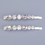 Load image into Gallery viewer, Miallo New Simple Style Hair Clip Black Silver Women Rhinestone Barrette (2pcs/pack) &nbsp;Daily Shiny Hair Accessories HS-J3052
