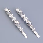 Load image into Gallery viewer, Miallo New Simple Style Hair Clip Black Silver Women Rhinestone Barrette (2pcs/pack) &nbsp;Daily Shiny Hair Accessories HS-J3052
