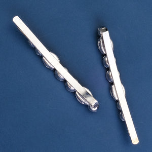 Miallo New Simple Style Hair Clip Black Silver Women Rhinestone Barrette (2pcs/pack) &nbsp;Daily Shiny Hair Accessories HS-J3052