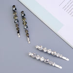 Load image into Gallery viewer, Miallo New Simple Style Hair Clip Black Silver Women Rhinestone Barrette (2pcs/pack) &nbsp;Daily Shiny Hair Accessories HS-J3052
