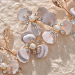 Load image into Gallery viewer, Miallo Luxury Pearl Double Hair Comb Women Metal Gold Leaf Rhinestone Wedding Bridal Hair Headpiece HS-J6311
