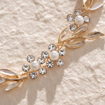 Load image into Gallery viewer, Miallo Elegant Pearl Rhinestone Leaf Hair Band Bridal Fashion Flower Hair Accessories For Girls Birthday Gift HS-J4694
