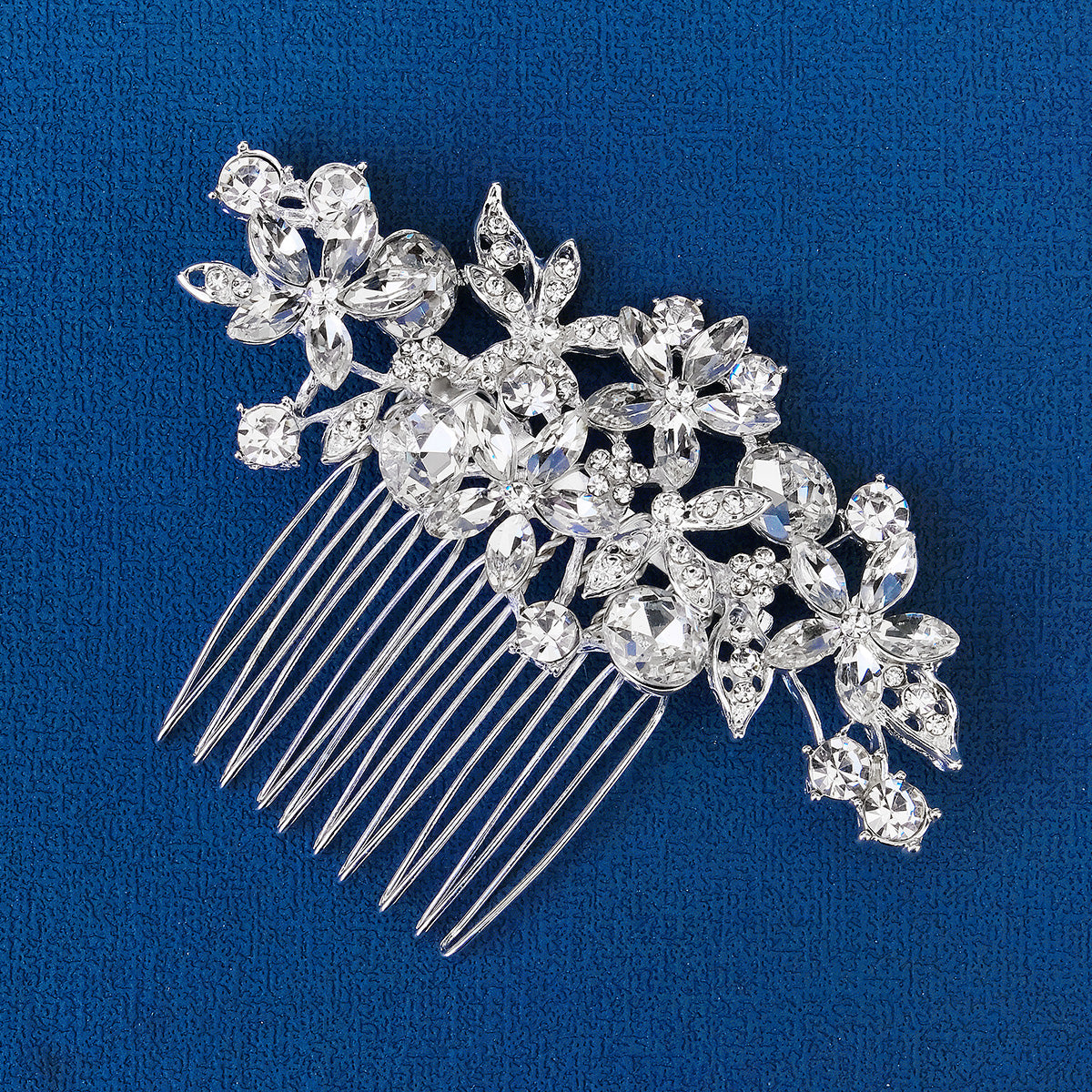 Miallo Vintage Elegant Rhinestone Flower Hair Side Comb Fashion Bridal Wedding Hair Accessories for Girl HS-J4272