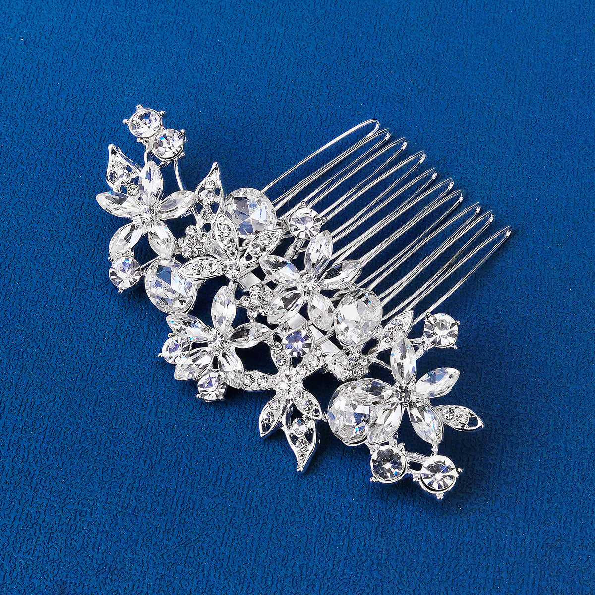 Miallo Vintage Elegant Rhinestone Flower Hair Side Comb Fashion Bridal Wedding Hair Accessories for Girl HS-J4272