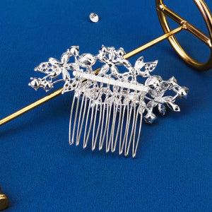Miallo Vintage Elegant Rhinestone Flower Hair Side Comb Fashion Bridal Wedding Hair Accessories for Girl HS-J4272