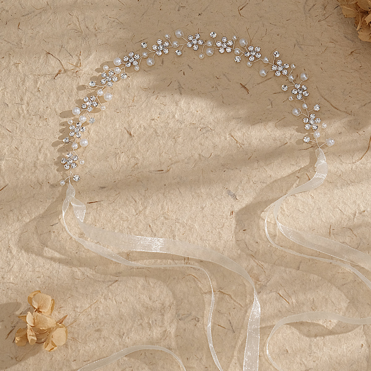 Miallo Simple Shiny Rhinestone Pearl Hair Band Beautiful Handmade Hair Accessories For Women And Girl HS-J4519