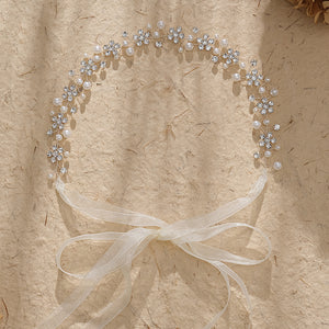 Miallo Simple Shiny Rhinestone Pearl Hair Band Beautiful Handmade Hair Accessories For Women And Girl HS-J4519