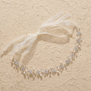 Miallo Simple Shiny Rhinestone Pearl Hair Band Beautiful Handmade Hair Accessories For Women And Girl HS-J4519