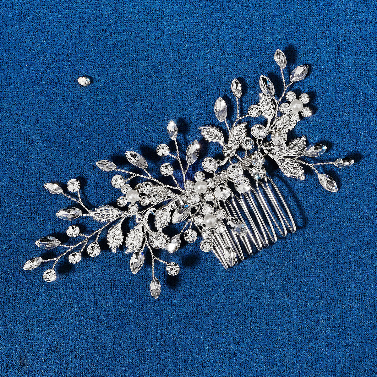 Miallo High Quality Handmade Metal Leaf side Hair comb &nbsp;Crystal pearl Headpieces Bridal Wedding hair Accessories HS-J6203