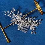 Load image into Gallery viewer, Miallo High Quality Handmade Metal Leaf side Hair comb &nbsp;Crystal pearl Headpieces Bridal Wedding hair Accessories HS-J6203
