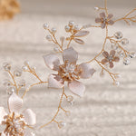 Load image into Gallery viewer, Miallo Gold Flowers Handmade Headpieces Wedding Hair Jewelry Princess Crown Hair Vine Headband for Women HS-J5009
