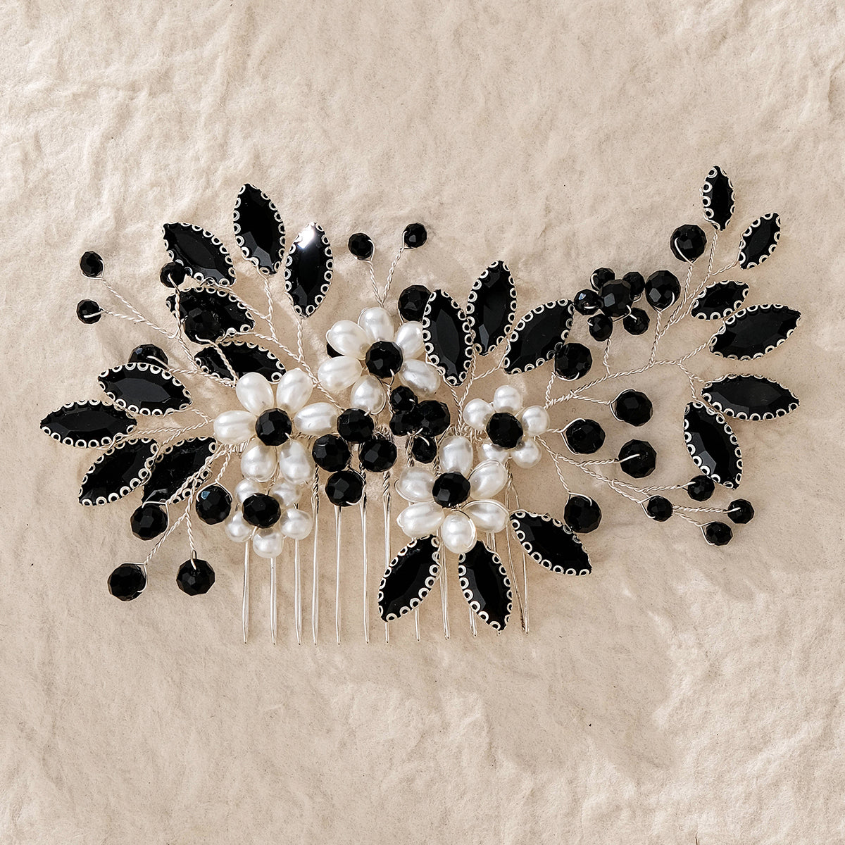 Miallo Exquisite Rhinestone Pearl Hair Comb Fashion Handmade Crystal Hair Accessories HS-J6869