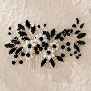 Miallo Exquisite Rhinestone Pearl Hair Comb Fashion Handmade Crystal Hair Accessories HS-J6869