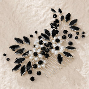 Miallo Exquisite Rhinestone Pearl Hair Comb Fashion Handmade Crystal Hair Accessories HS-J6869