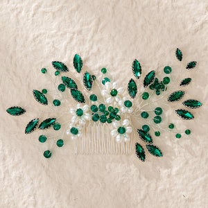 Miallo Exquisite Rhinestone Pearl Hair Comb Fashion Handmade Crystal Hair Accessories HS-J6869