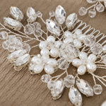 Load image into Gallery viewer, Miallo Exquisite Crystal Rhinestones Flower Leaf Pearl Hair Comb Hair Pins 3pcs/set Women Jewelry HS-J6971
