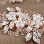 Load image into Gallery viewer, Miallo Exquisite Crystal Rhinestones Flower Leaf Pearl Hair Comb Hair Pins 3pcs/set Women Jewelry HS-J6971
