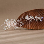 Load image into Gallery viewer, Miallo Exquisite Crystal Rhinestones Flower Leaf Pearl Hair Comb Hair Pins 3pcs/set Women Jewelry HS-J6971
