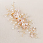 Load image into Gallery viewer, Miallo Exquisite Flower Shap Handmade Fashion Pearl Hair Clip Bridal Wedding Rhinestone Headpiece Jewelry For Women HS-J6147
