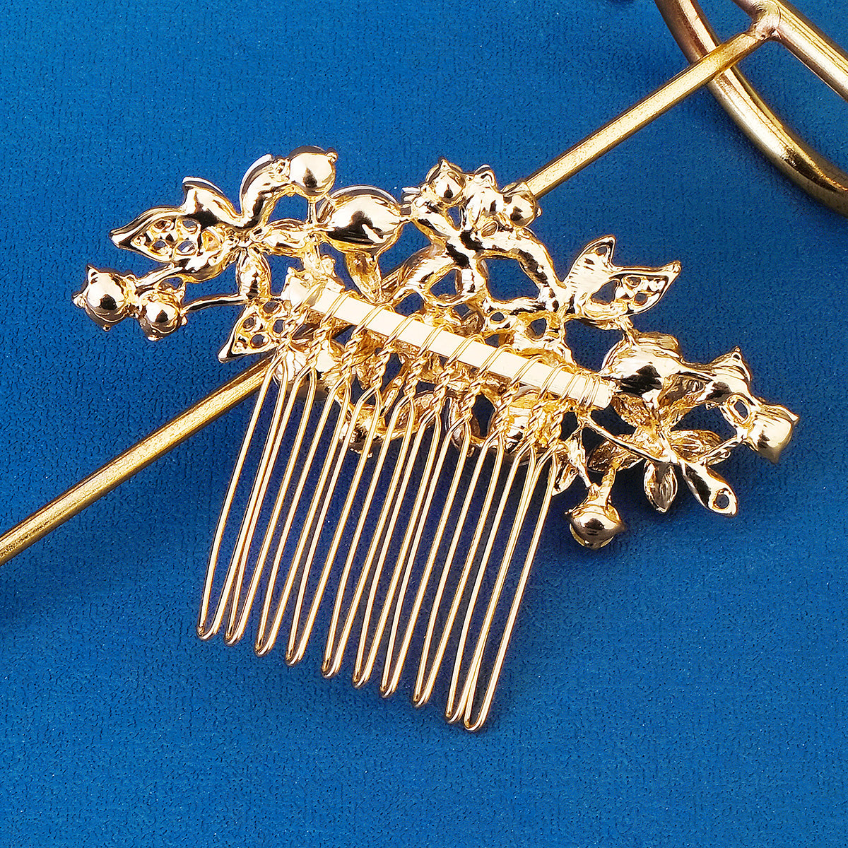 Miallo Vintage Elegant Rhinestone Flower Hair Side Comb Fashion Bridal Wedding Hair Accessories for Girl HS-J4272