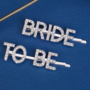 Miallo Fashion Creative Letter Rhinestone Hair Jewelry Delicate Shiny Hair Clips Elegant Bride Wedding Hair Accessories HS-J6979S