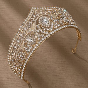 Miallo New Bridal Jewelry Exquisite Handmade Crystal Beaded Wedding Crown Dress Accessories Tiaras Wedding Supplies Holiday Gifts TS-J3212