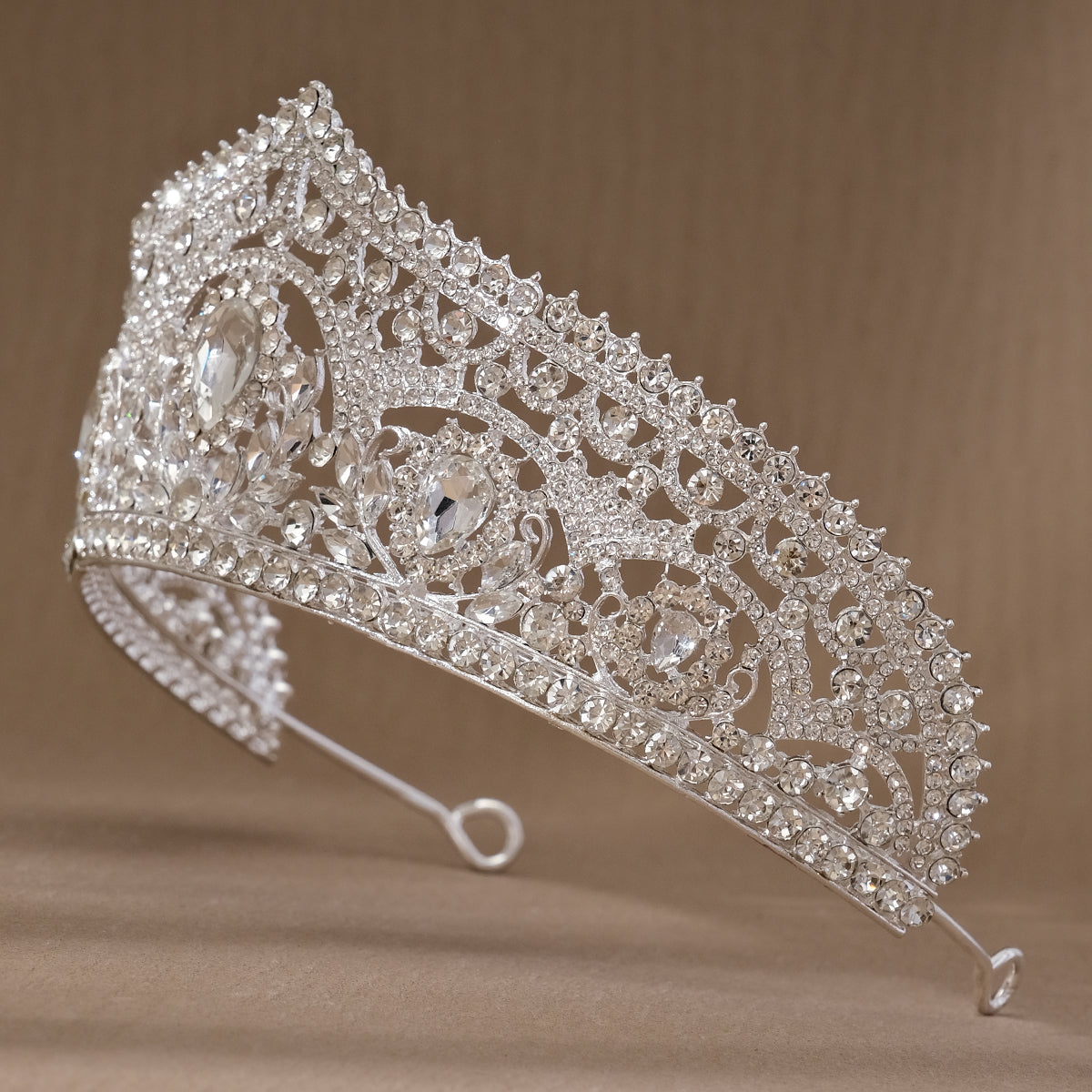 Miallo New Bridal Jewelry Exquisite Handmade Crystal Beaded Wedding Crown Dress Accessories Tiaras Wedding Supplies Holiday Gifts TS-J3212