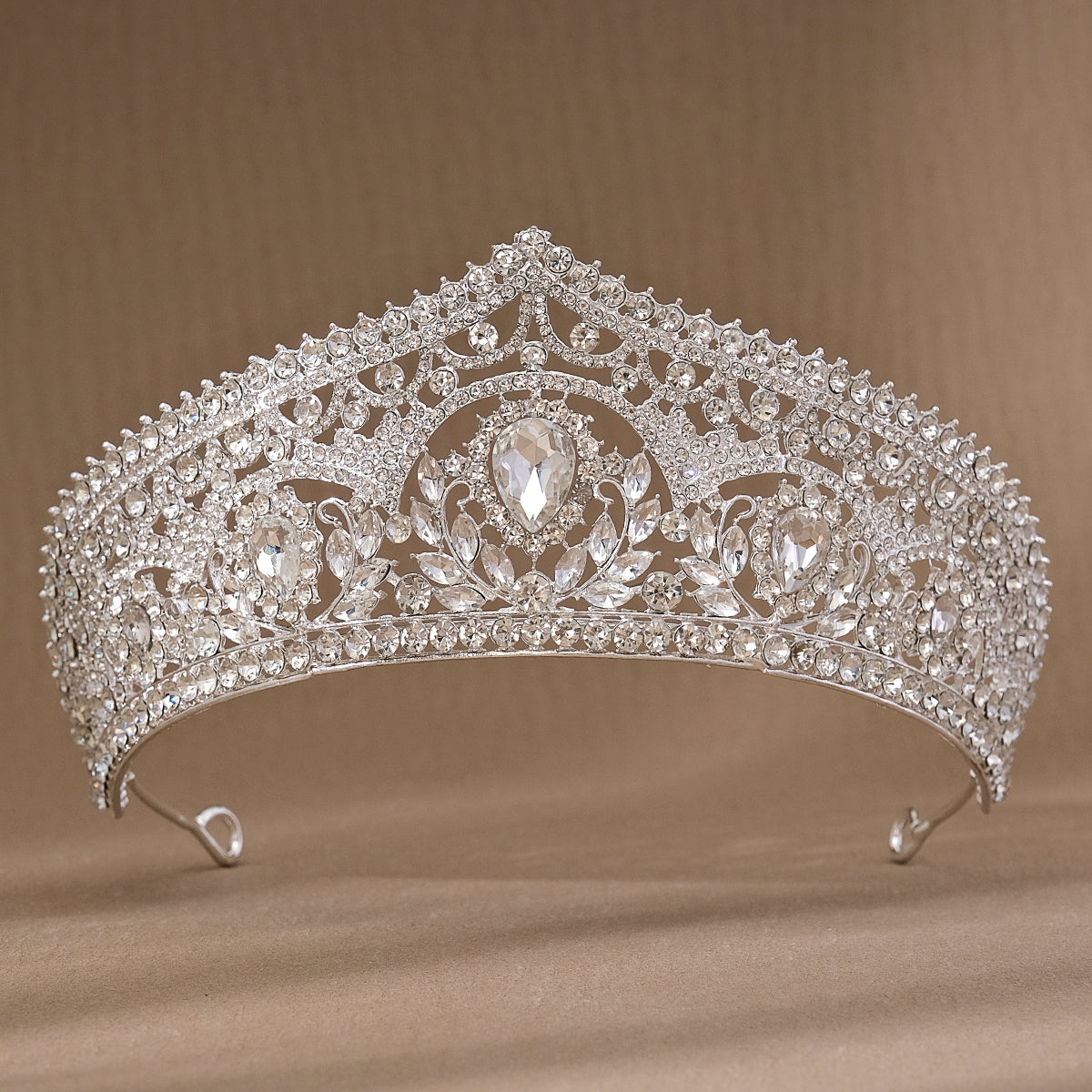 Miallo New Bridal Jewelry Exquisite Handmade Crystal Beaded Wedding Crown Dress Accessories Tiaras Wedding Supplies Holiday Gifts TS-J3212