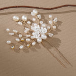 Load image into Gallery viewer, Miallo New Bride Wedding Hair Pin Simple pearl flower Rhinestone Hair Accessories for Women and Girls HS-J4498
